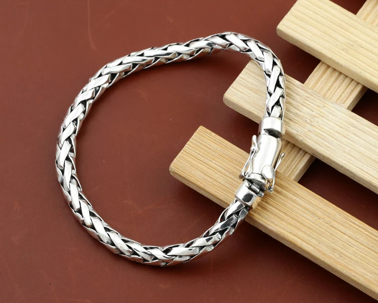 30g Alibaba Express 925 Sterling Silver Jewelry Bracelet For Women Men Vintage S925 Width 6mm Solid Thai Silver Chain Bracelets Bracelets For Chain Braceletsilver Chain Bracelet Aliexpress