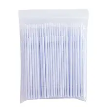 100 штук в пакете клей для прививки ресниц специальная Чистящая палочка хлопковая тушь для ресниц щетка тампон хлопковый инструмент