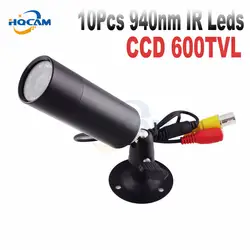 Hqcam 1/3 "Sony 600TVL CCD Мини быков ИК 940nm 0 лк Ночное Видение видеонаблюдения Открытый Камера et невидимым 10 шт. светодиодный мини пуля Камера