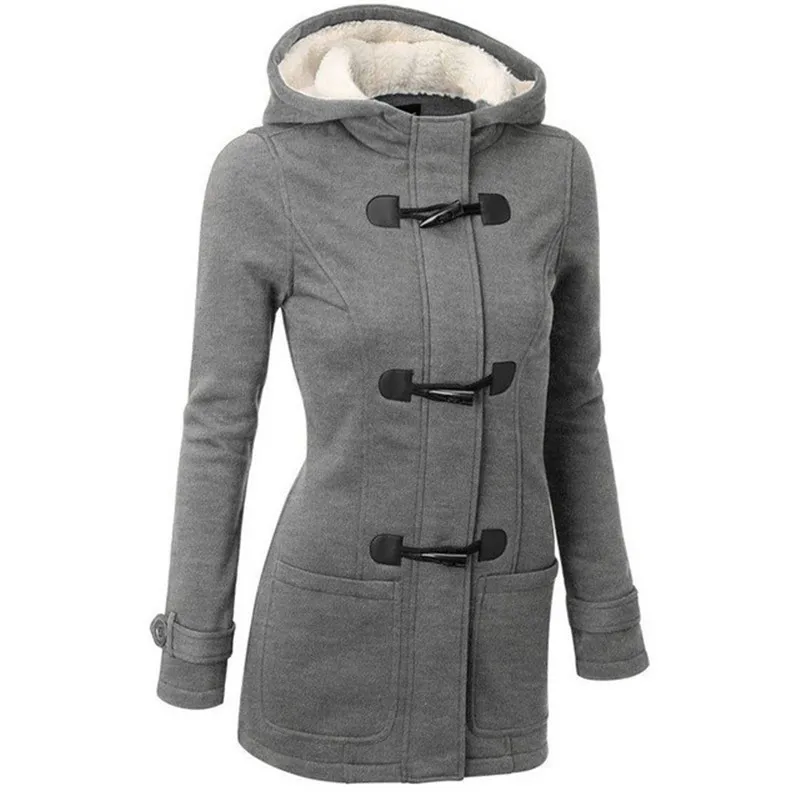 WSYORE размера плюс парка зимняя куртка женская толстая верхняя одежда с капюшоном хлопковое пальто новые осенние тонкие студенческие куртки и пальто NS563 - Цвет: grey