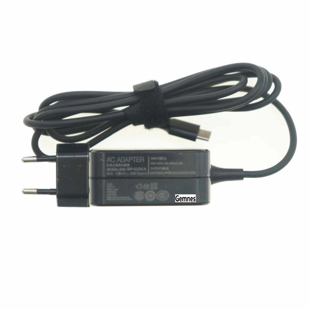 Universal 45W 20V 2.25A USB Type C Laptop Mobile Phone Power Adapter Charger for Asus Lenovo HP Dell Xiaomi Huawei ADP-45EW A