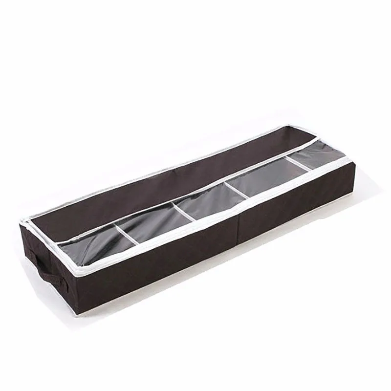 Нетканый органайзер для обуви коробка для шкаф для обуви контейнеры для хранения с прозрачным окошком Ручка Складной Подвесной чехол под кровать сумка