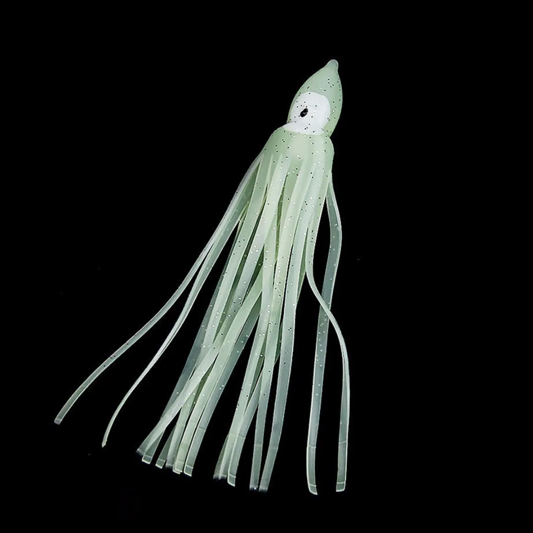 10Pcs/Lot Soft Octopus Fishing Lures For Jigs Mixed Color Luminous Octopus Skirts Bait Soft Fishing Lure Jigging Hooks 16cm/8.2g