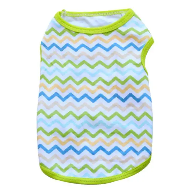 Newest Pet Products Washable Dog Clothes Color Curve Cotton Jersey Pet