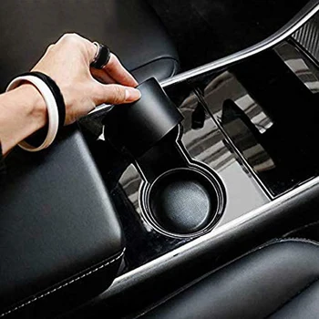 

Car Water Cup Holder Stylish Refined Auto Fit For Tesla Model 3 Drinks