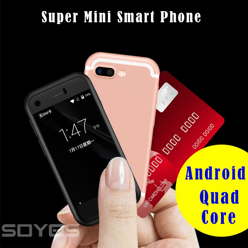 Смартфон SOYES 7S супер мини Android оригинальный четырехъядерный 1 Гб + 8 5 0 МП