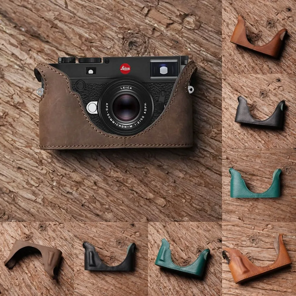 Mr.Stone Genuine Leather Camera case Handmade Video Half Bag For Leica