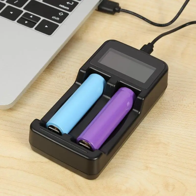 Smart 18650 18490 18350 17670 17500 16340 14500 аккумуляторная батарея Dual USB lcd зарядное устройство док-станция для электронной сигареты