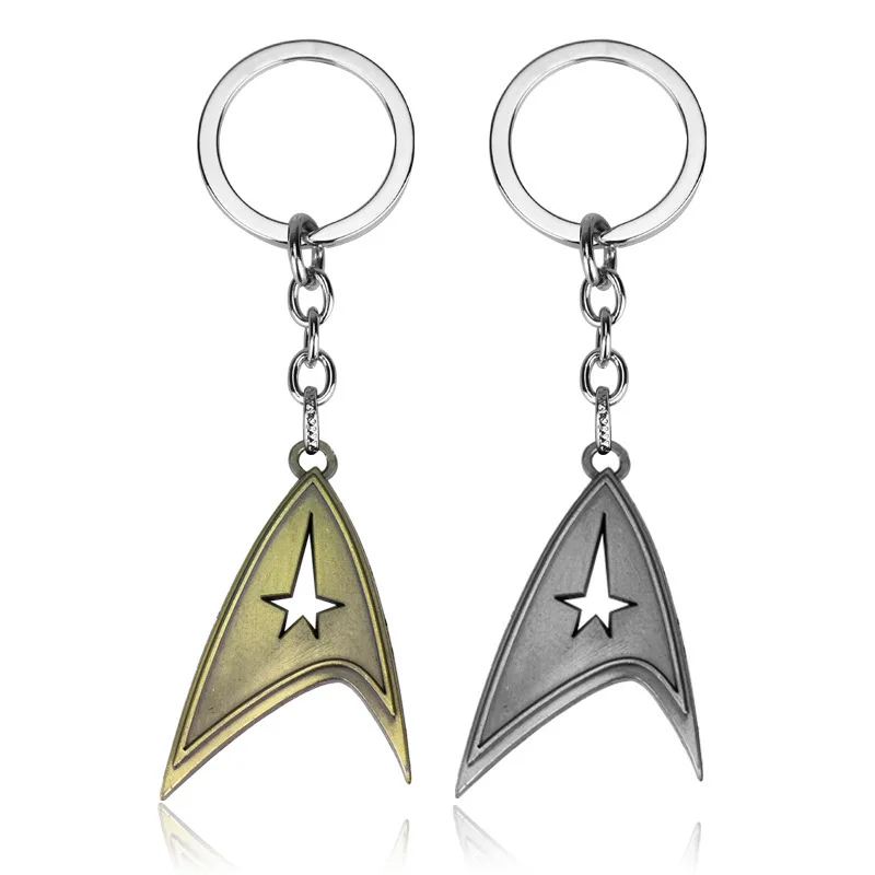 

Star war Trek Keychain Enterprise Command Logo Metal Pendant Communicator Darkness Starfleet Statement Necklace Toy Cosplay T33