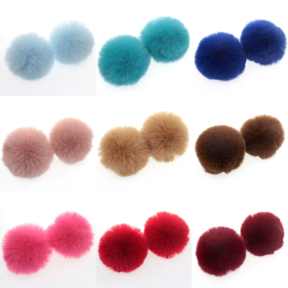 

10PCS 6 8 cm Faux Mink Rex Rabbit Fur Ball for DIY Shoes Clothes Keychains Bag Pendant Jewelry Making Findings