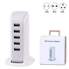 USB зарядное устройство, 5 портов, быстрая зарядка, настенное зарядное устройство, 5 В, 2.1A адаптер для samsung, iphone, планшета, портативная зарядка для телефона, для ЕС/США/Великобритании