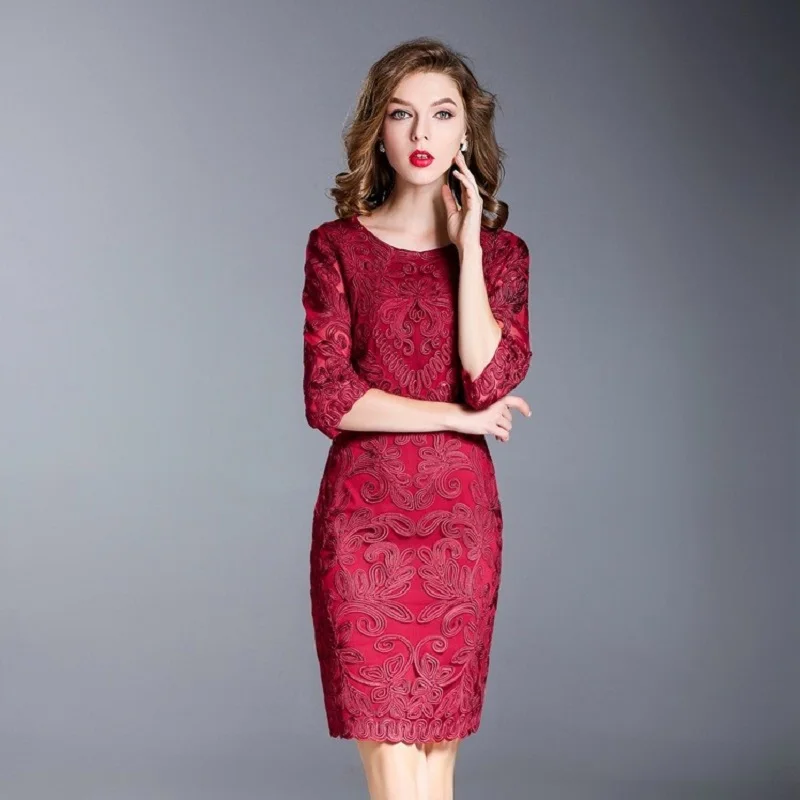 Женское винтажное платье карандаш с вышивкой размеры до XXXL|dresses size m|pencil dressdress plus |