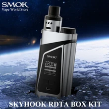 Electronic Cigarette Kit Vape Box Mod E cigarette Vaporizer SMOK Alien Skyhook RDTA Kit 220W Mechanical Mod RDTA DIY Tank S020
