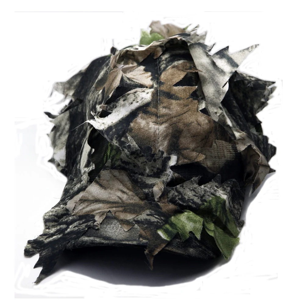 

3D Hunting Caps Sneaky Woodland Leaf cap Leafy English Woodland Camo hat Reel Tree Leaf Cap