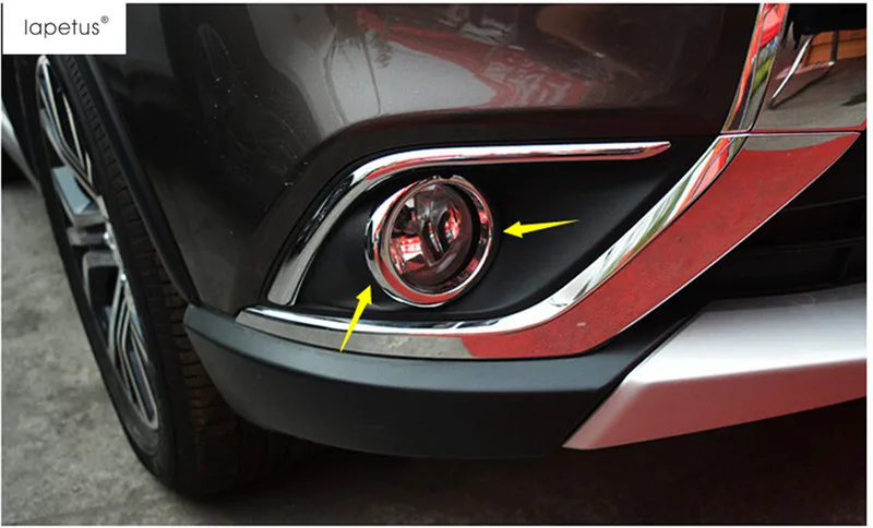 Lapetus аксессуары для Mitsubishi Outlander передний противотуманный светильник кольцо и задняя противотуманная фара литьевая крышка комплект отделка - Цвет: Model A