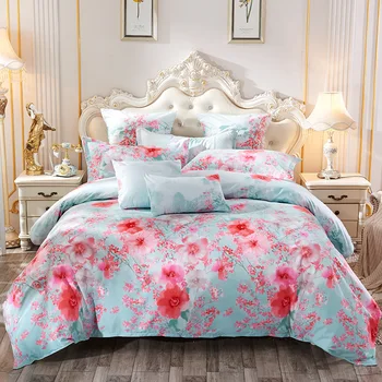 

Classic Bedding set Flower and Plant printing Duvet cover sets bed pillowcases sheet set King size Queen size set