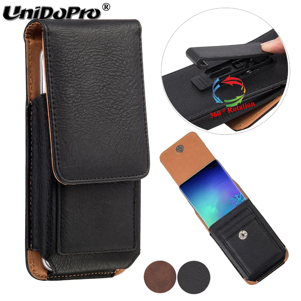 

Premium Vertical Leather Case for Samsung Galaxy S10e / S10 / S10 Plus / S10 5G 6.7inch Phone Holster Cover Swivel Belt Clip
