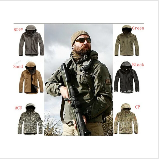 

2016 New style Lurker Shark skin Soft Shell TAD V 4.0 Outdoor Military Tactical Jacket Waterproof Windproof Sports Army Clothing