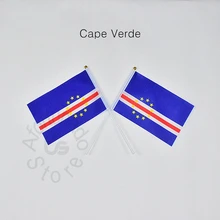 Cabo verde 14*21cm bandeira frete grátis reunião desfile festa mão acenando bandeira nacional decoração para casa bandeira bandeira