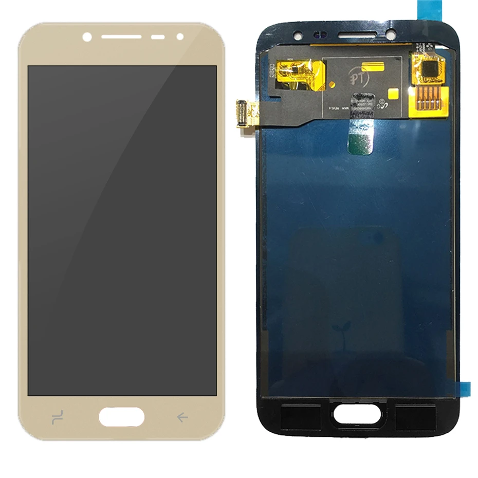 TFT lcd для samsung Galaxy J2 Pro J250 J250F SM-J250F/DS кодирующий преобразователь сенсорного экрана в сборе рамка кнопка Home - Цвет: gold no frame