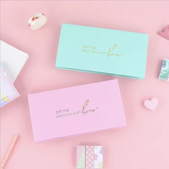 

Nordic wind memo sticker gift box bronzing can tear note paper ins any thing posted note small book sticker set