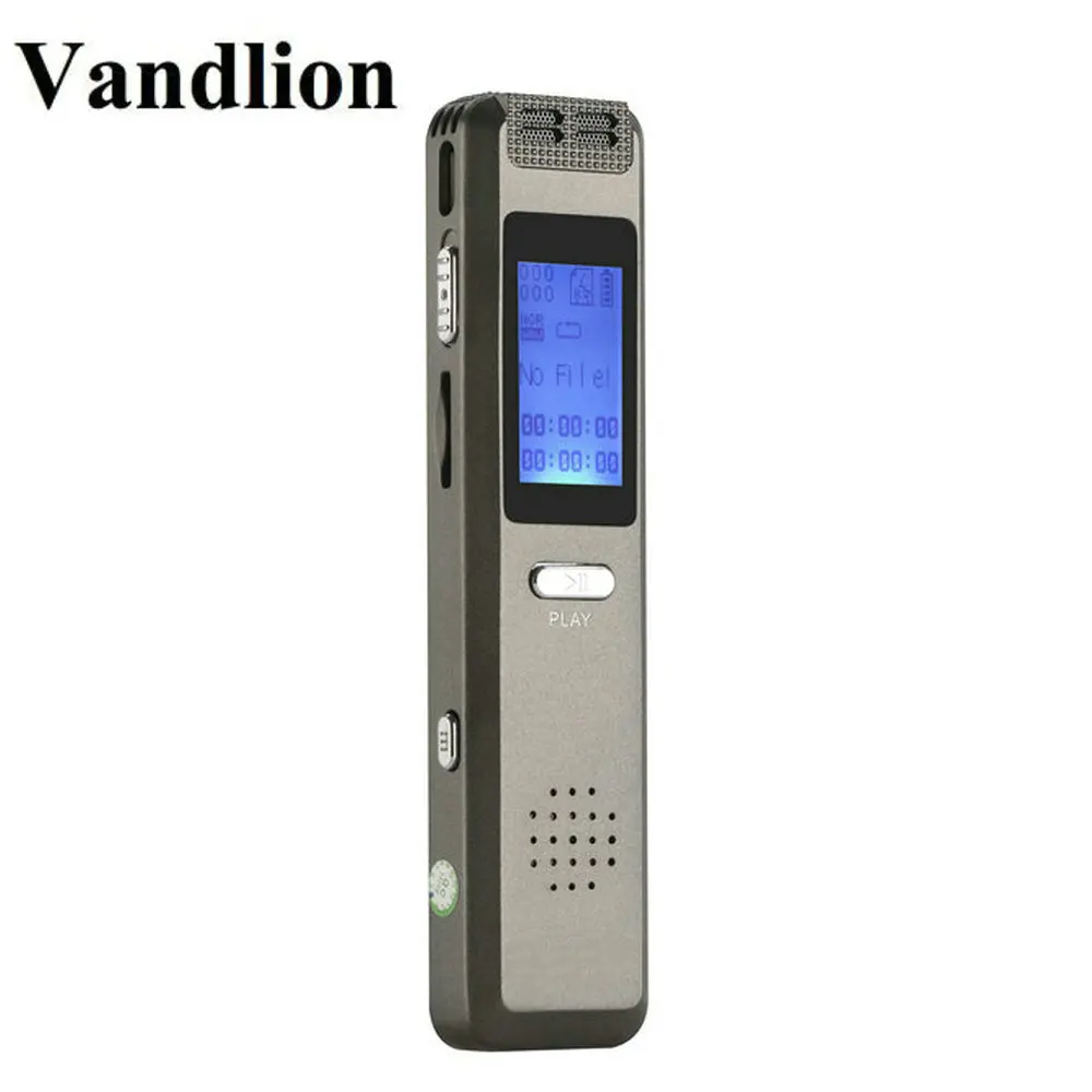 Vandlion V22 серый цифровой аудио рекордер 8 ГБ запись голоса USB длительное время