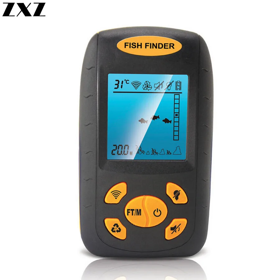 0.4-100 M سونار العمق مسبار إنذار للماء Fishfinder اللاسلكية المحمولة صياد السمك المحيط بحيرة البحر الصيد مع شاشة إل سي دي 0.4-100 M سونار العمق مسبار إنذار للماء Fishfinder اللاسلكية المحمولة صياد السمك المحيط بحيرة البحر الصيد مع شاشة إل سي دي