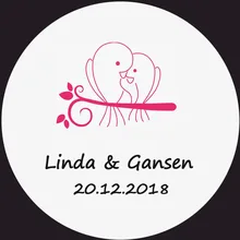 100 шт Оригинальная наклейка и индивидуальный логотип свадебный стикер s дизайн ваш собственный стикер s персонализированные наклейки Boda