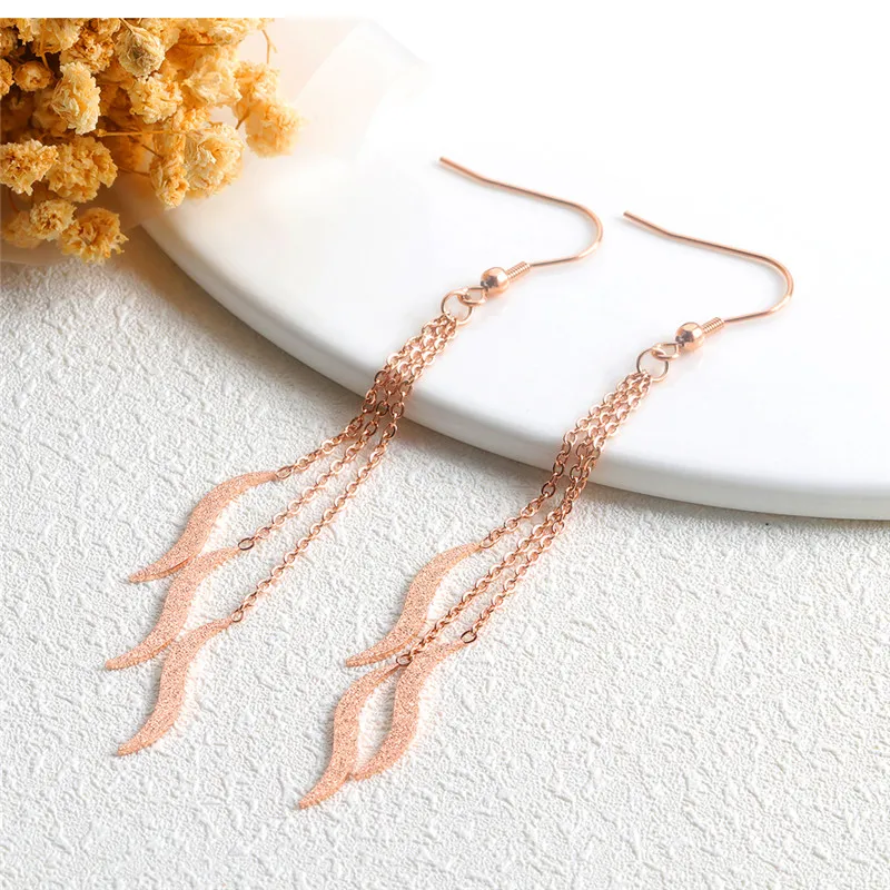 

316l Stainless Steel Earrings for Women Long Tassel Earrings for Women Pendientes Fashion Earrings for Women 2018 Statement Gift