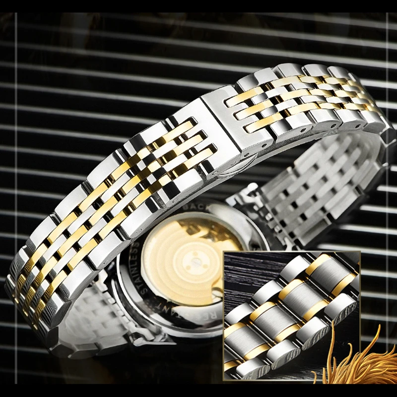 TEVISE Gold Dragon Relogio Masculino автоматические мужские часы Топ Бренд роскошные