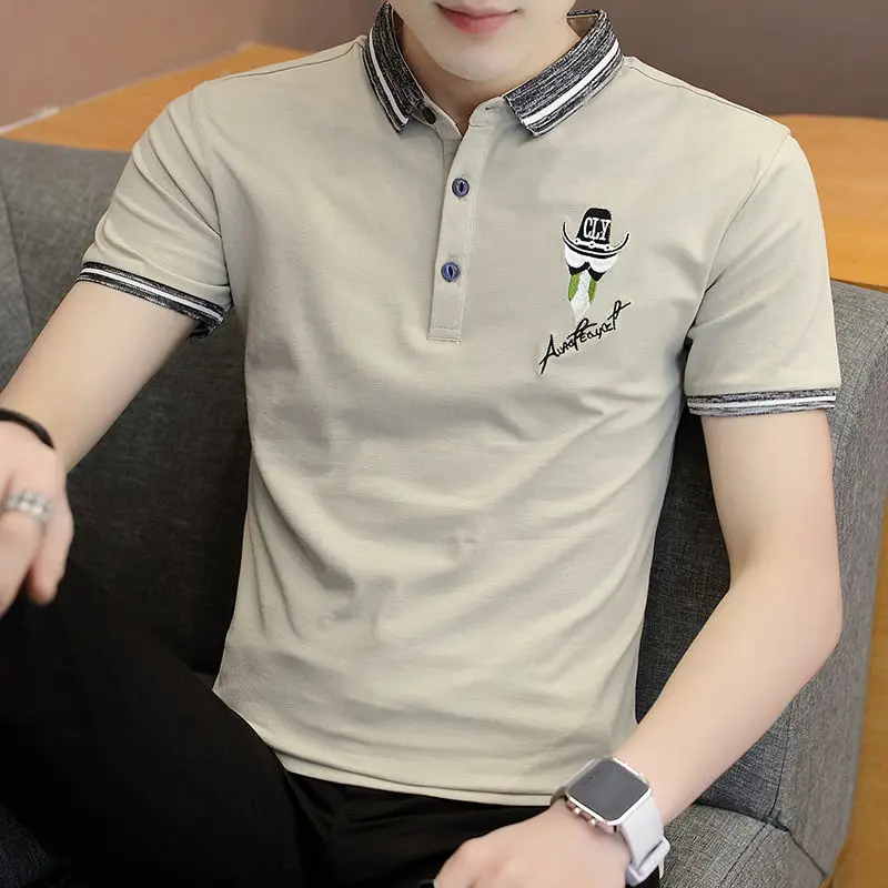 Golf Polo Shirts Men 2019 New Arrival Hot Sale Contrast Color Polos Male Cotton Brand Clothing Men's Polo Shirt Slim Fit Tops