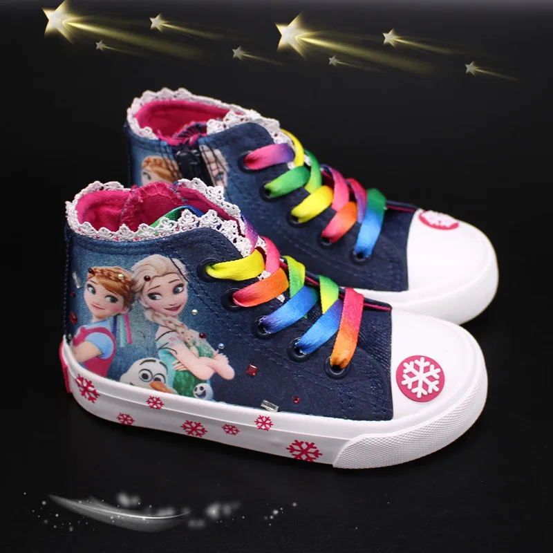 Детские ботильоны; зимние сапоги принцессы для девочек с принтом «Холодное сердце»; осенние ботинки martin для девочек; детская зимняя обувь; 2#15D50