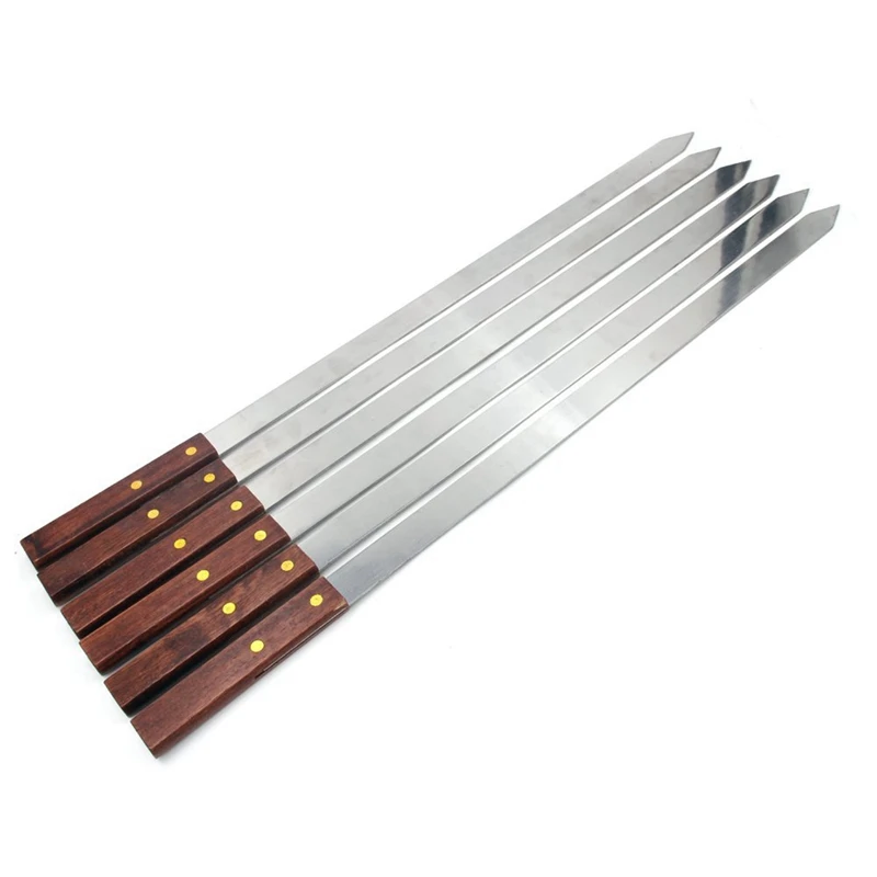 

TOP!-Stainless Steel Barbecue Needle Stainless Steel Lamb Kebab Fork