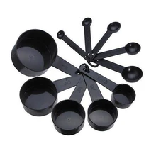 10 шт./компл. ложка набор для измерения черный Пластик ложки для резервного Кофе Чай Измерительный набор инструментов Кухня Mrasuring аксессуары