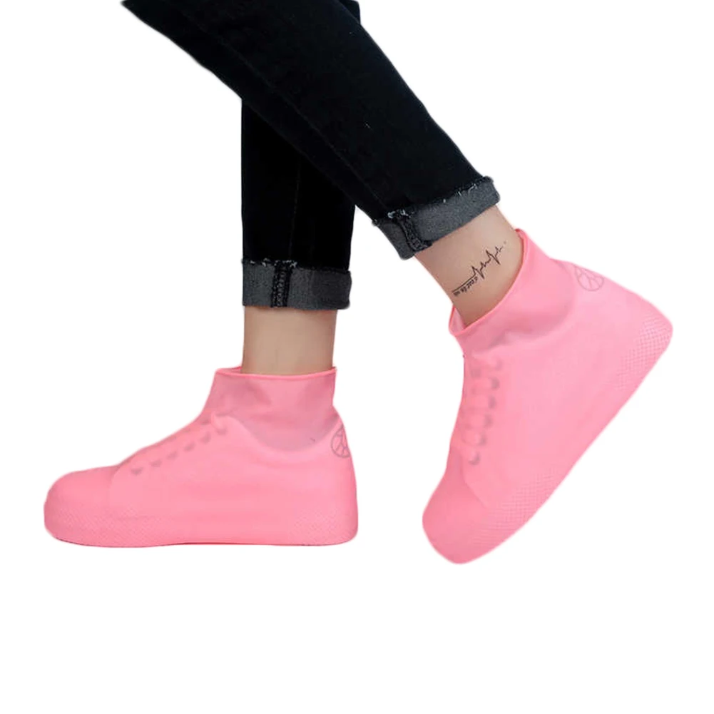 

High Quality Waterproof Reusable Rain Shoes Covers Rubber Slip-resistant Rain Boot Overshoes Men&Women Shoes Accessories