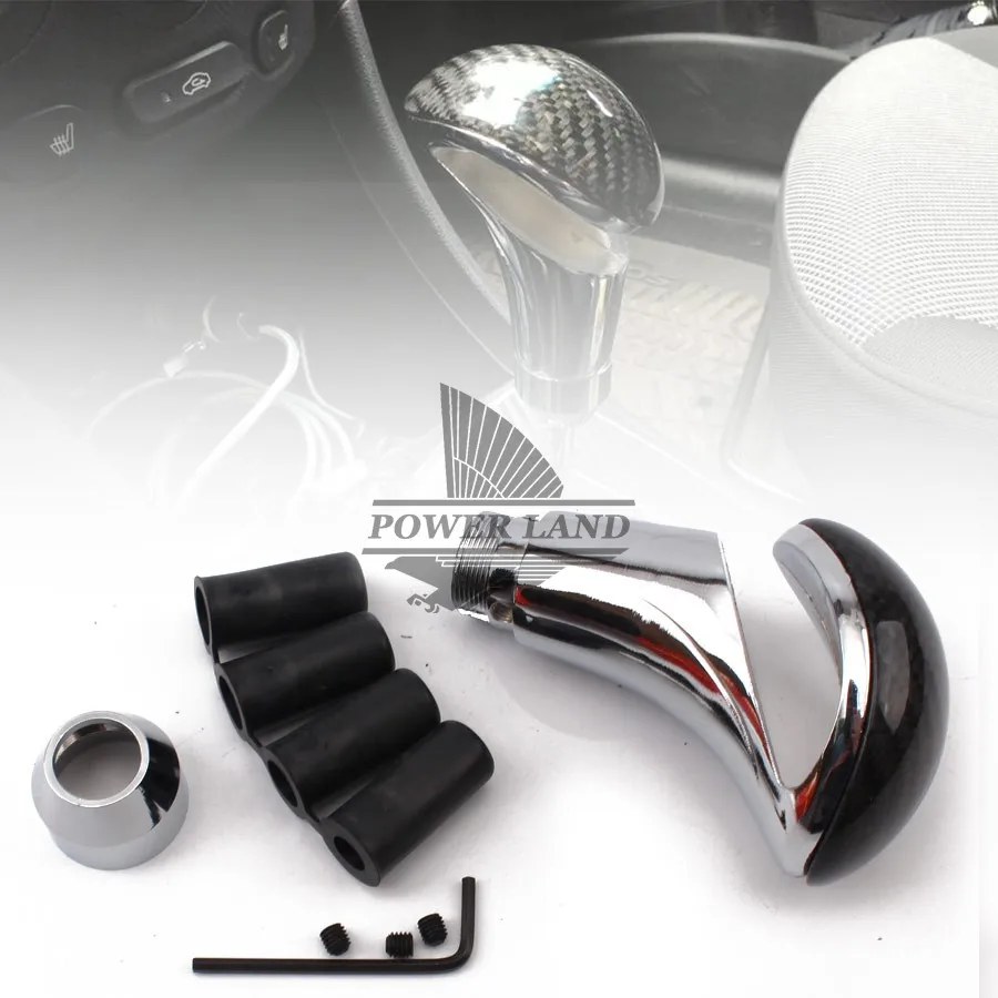 

Automobile Black Color Hook Shape Style Gear Shift Knob Car Carbon Fiber And Aluminum Shifter Lever Stick Shift Knob Universal
