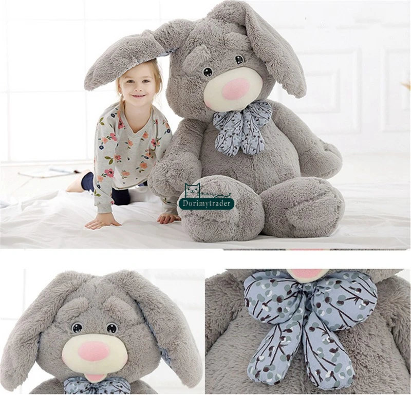 Dorimytrader Pop Giant Anime Bunny Plush Doll Big Soft Stuffed Long Ear Rabbit Animals Toy with Rose Incense Great Lover Baby Present DY61638(5)
