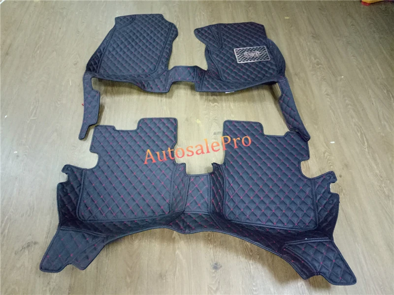 

Right Left Hand Drive Car front rear Floor Mat carpets Pad cover 3pcs For Mazda 2 Demio 2015 2016 black red grid