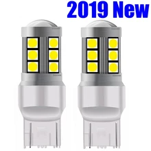 2 個 2019 新 T20 7443 W21/5 ワット高品質 3030 led オートテールブレーキ車の drl 駆動ランプターンシグナル電球アンバー赤白(China)