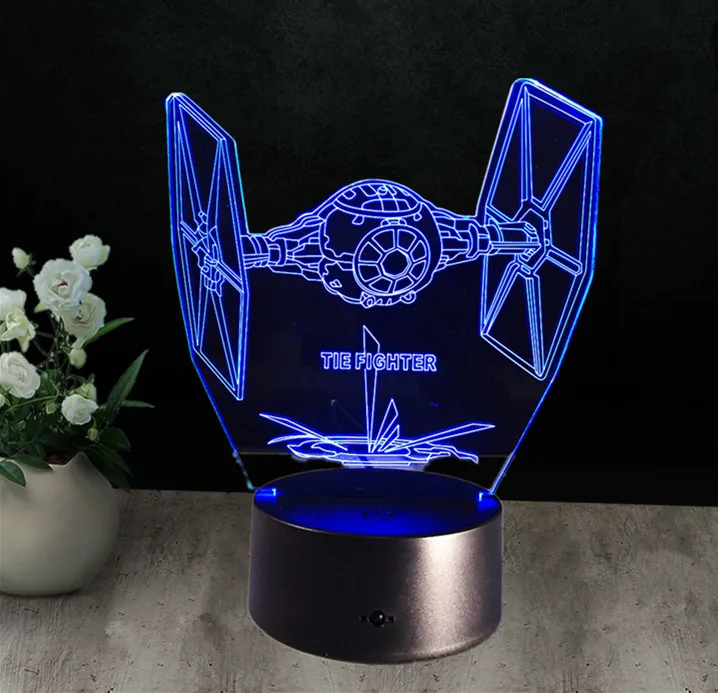 Светодиодный ночник меняющий цвет 3D|nightlights for kids|3d nightluminaria star wars |