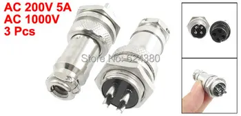 

Aviation Plug Socket Circular Connector 4-Pin 4P 16mm Male Female Panel Mount for Audio CNC Stepper Motor x 3 Pcs / Lot Discount