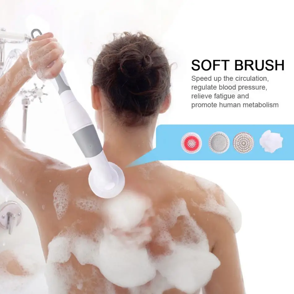 Aliexpress.com : Buy 4 in 1 Spinning Electric Bath Brush Massage Shower ...