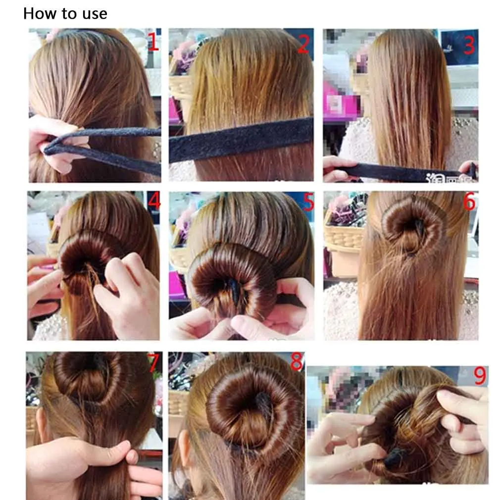 1pc French Style Useful Female Hair Updo Wrap Fold Snap Bun Made