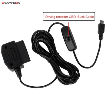 

Driving recorder decompression line 3.5M OBD Smart Cable with switch For 24H Parking monitoring low voltage protection Buck line