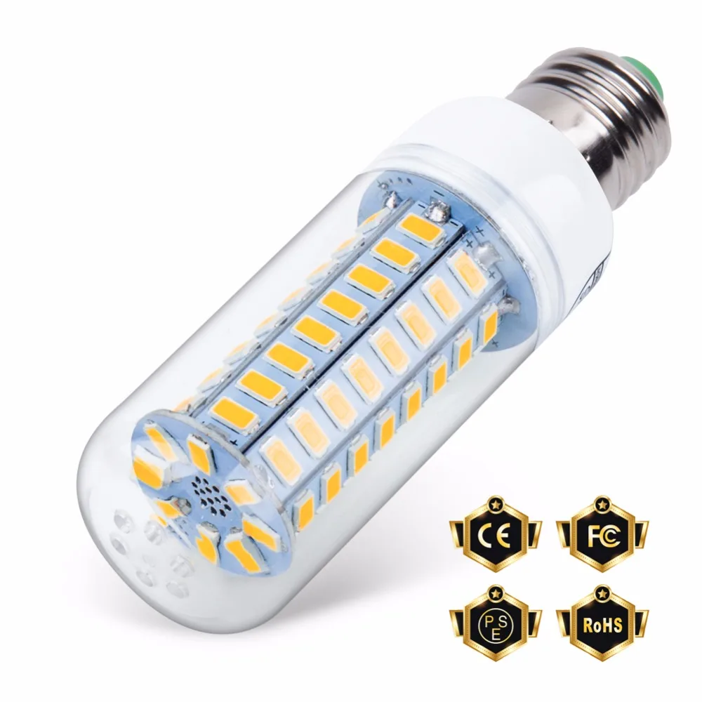 5pcs E27/E14 12W 1200LM 69-5730 SMD Warm/Cool White Light LED Corn Bulb Connector : E26/E27 , Light Source Color : Cool White AC 220~240V 5pcs E27/E14 12W 1200LM 69-5730 SMD Warm/Cool White Light LED Corn Bulb Connector : E26/E27 , Light Source Color : Cool White AC 220~240V