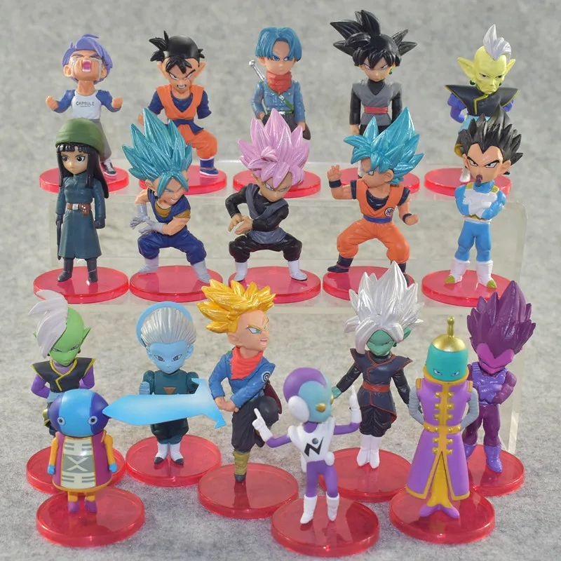 Jual 18 Pcs set Dragon Ball Super Mainan Anak Goku Gohan Zen O Jaco Batang Mai  zamasu Grand Imam Vegeta PVC Collectible Figurine Mainan