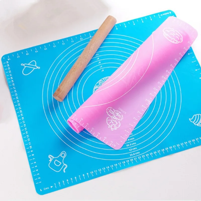 

Silicone Square Baking Mats Liners Rolling Cutting Pad Pastry Cake Slicing Chopping Board Rolling Pins Flour Mixing Cushion