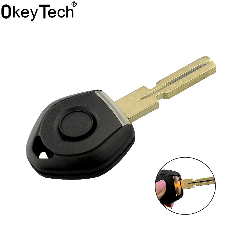 OkeyTech سيارة مفتاح جهاز استقبال قذيفة 3 أزرار ل بي إم دبليو مفتاح فوب استبدال حالة مع مصباح ليد مع 4 أثر شحن مجاني