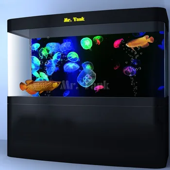 

Custom Size Aquarium Background Poster With Self-Adhesive Jellyfish Double Sided PVC Ocean Fish Tank Wall Decor Landscape