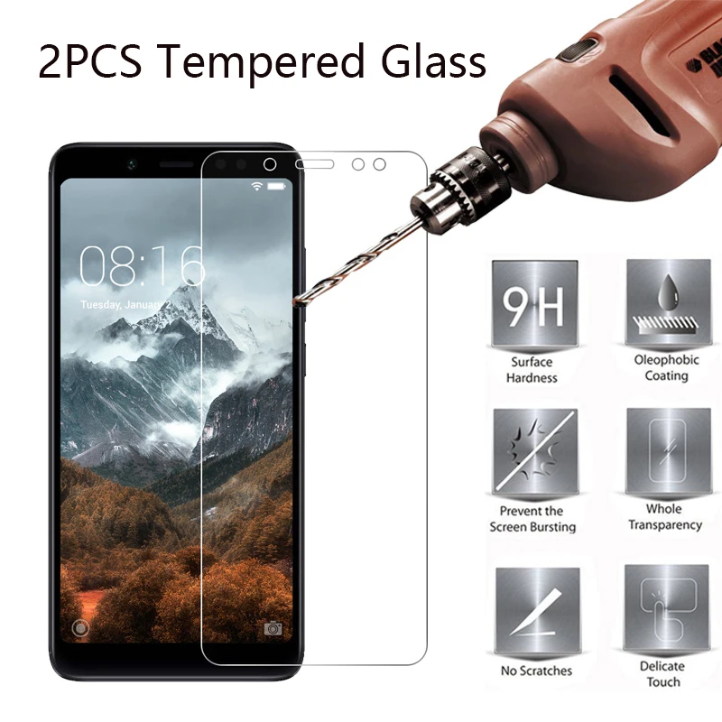 

2PCS Tempered Glass Film For Xiaomi Redmi 6A 6 Pro 5 Plus 4 Pro 4A 5A S2 Tempered Glass Screen Protectors Protective Film Glass